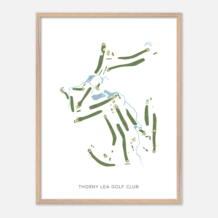 Print of Thorny Lea Golf Club Modern Map