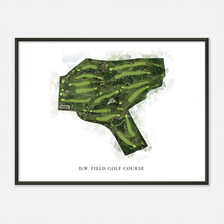 Print of D.W. Field Golf Course Classic Map