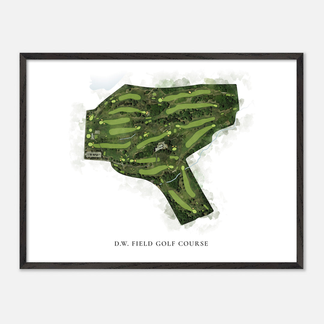 Print of D.W. Field Golf Course Classic Map