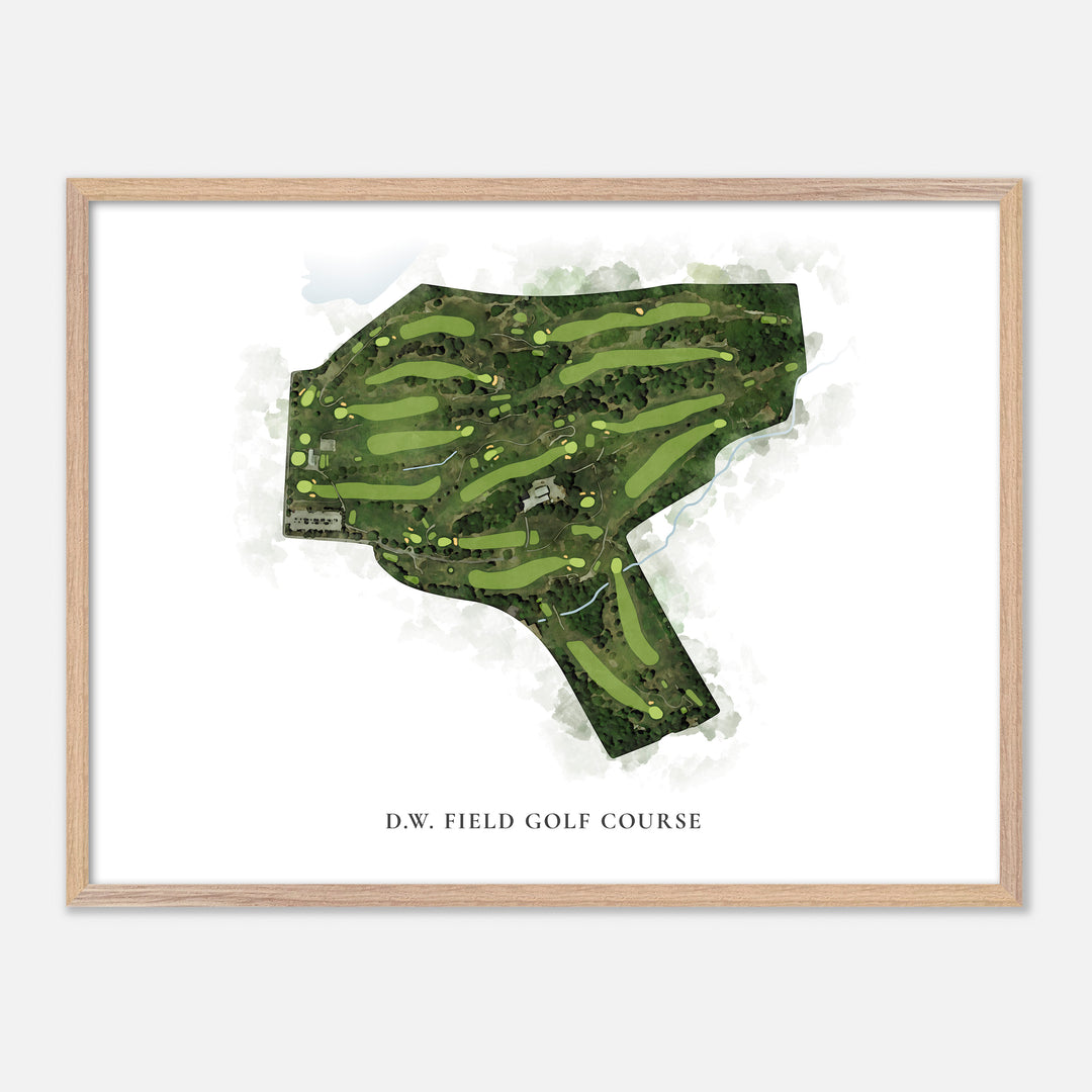 Print of D.W. Field Golf Course Classic Map