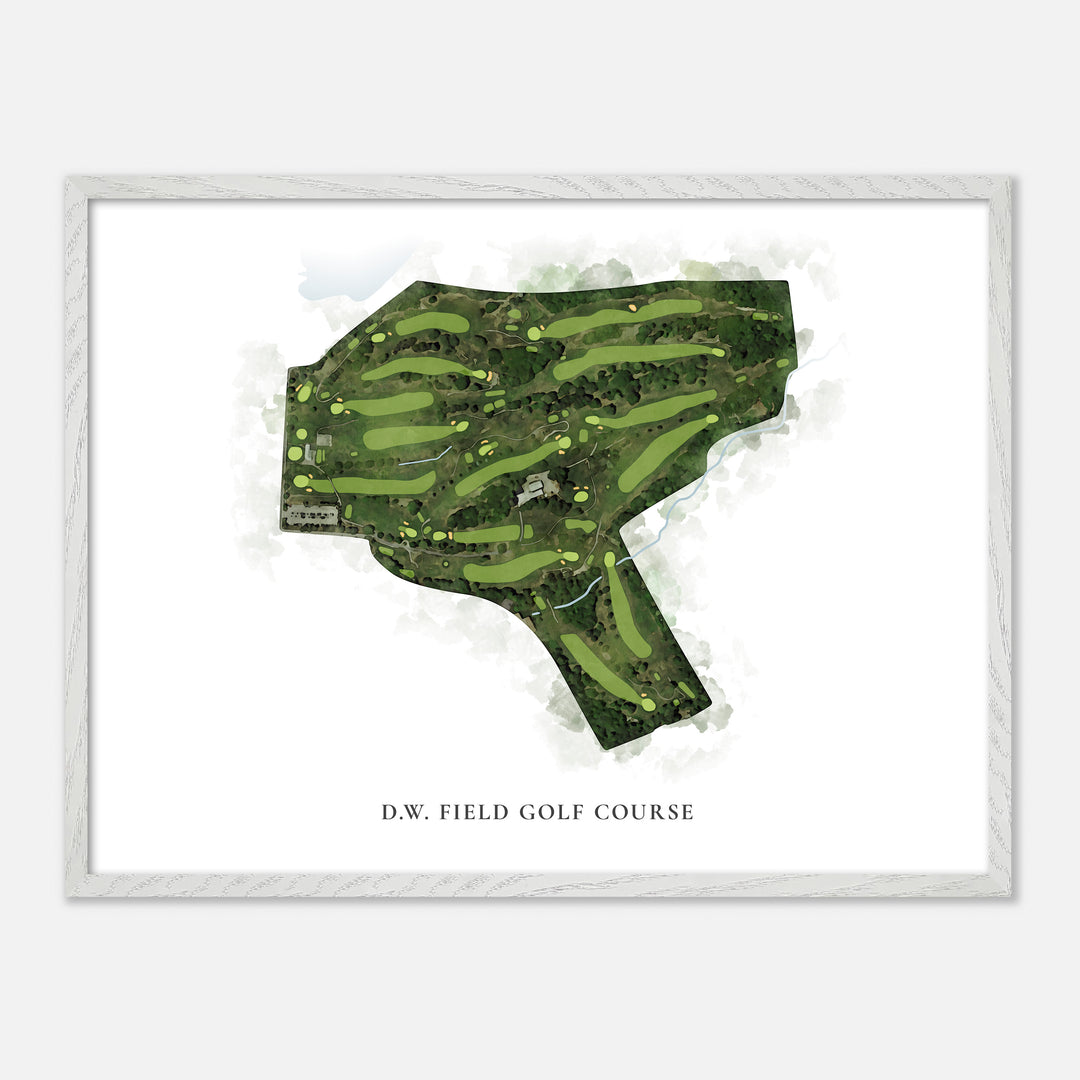 Print of D.W. Field Golf Course Classic Map