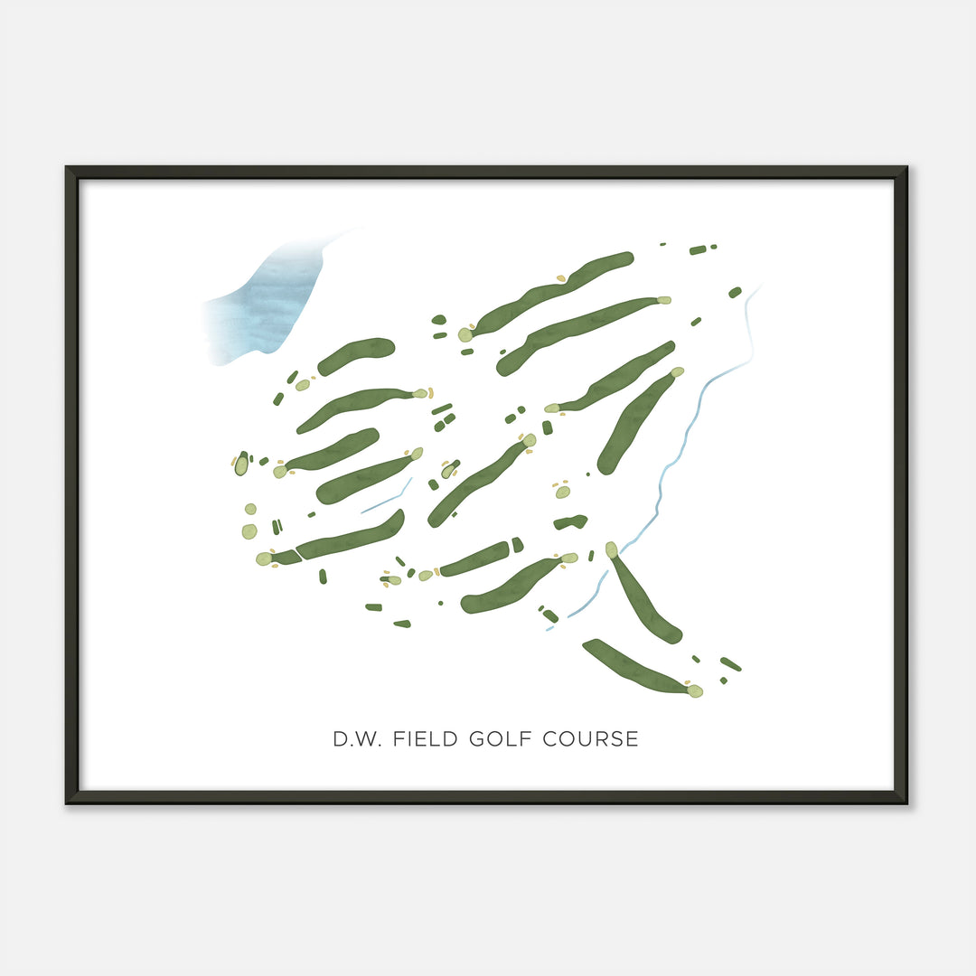 Print of D.W. Field Golf Course Modern Map