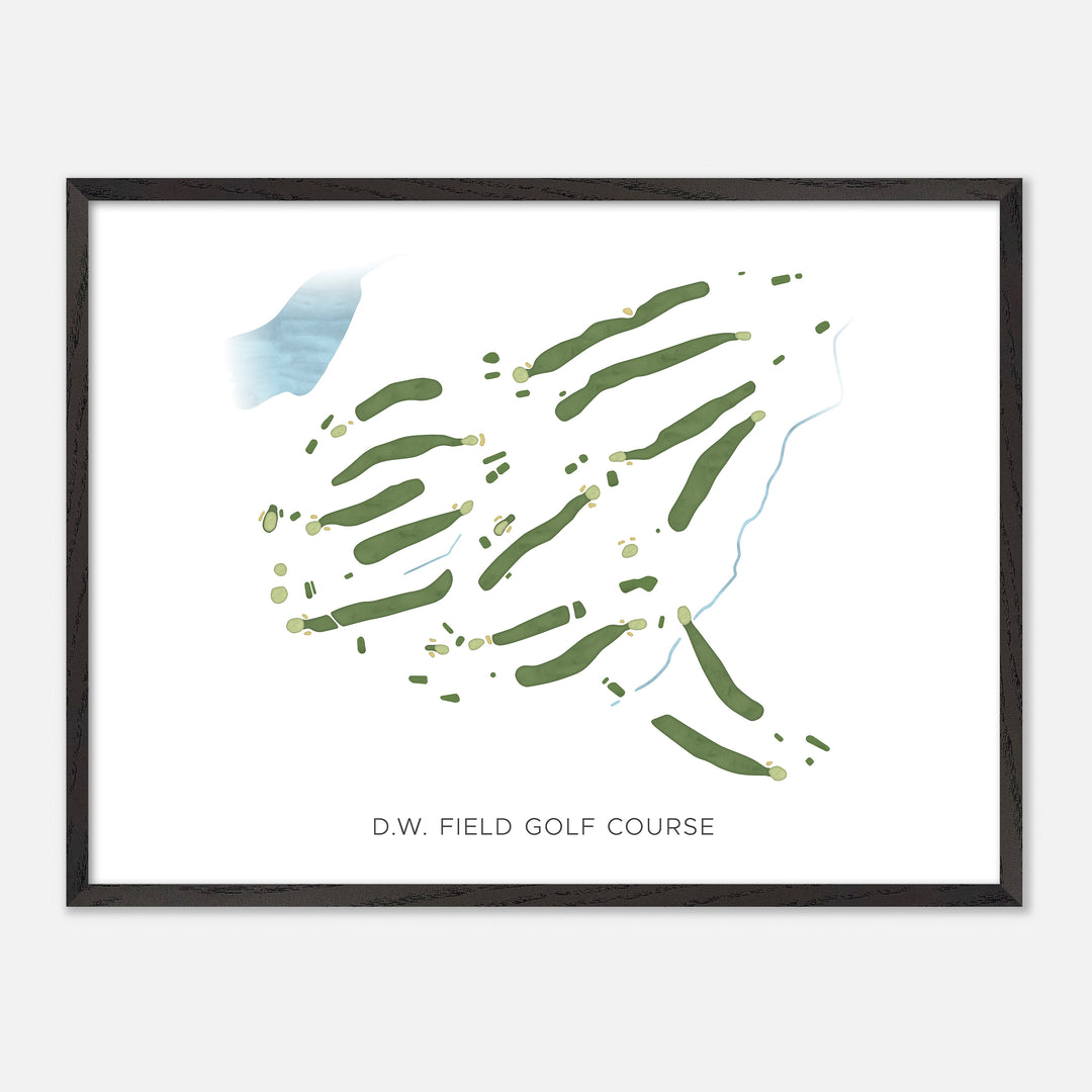 Print of D.W. Field Golf Course Modern Map