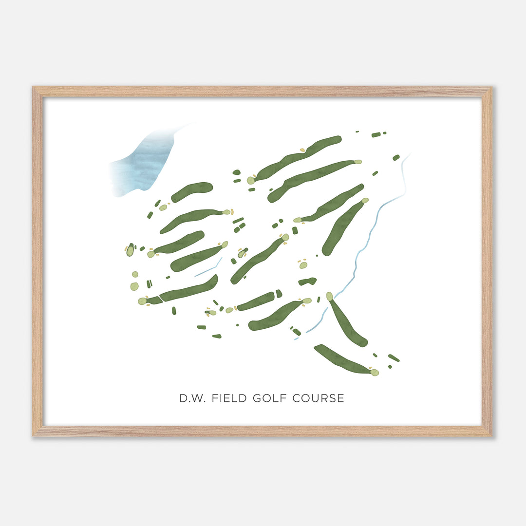 Print of D.W. Field Golf Course Modern Map