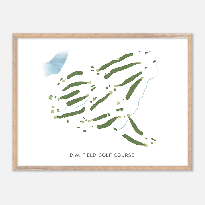 Print of D.W. Field Golf Course Modern Map