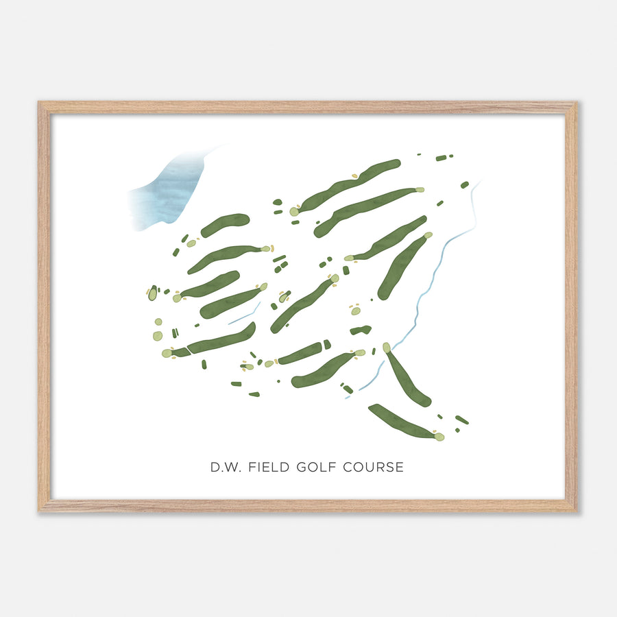 Print of D.W. Field Golf Course Modern Map