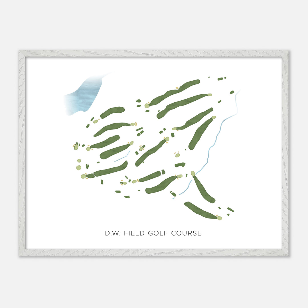 Print of D.W. Field Golf Course Modern Map