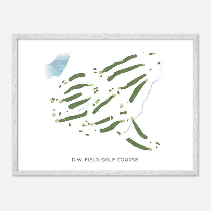 Print of D.W. Field Golf Course Modern Map