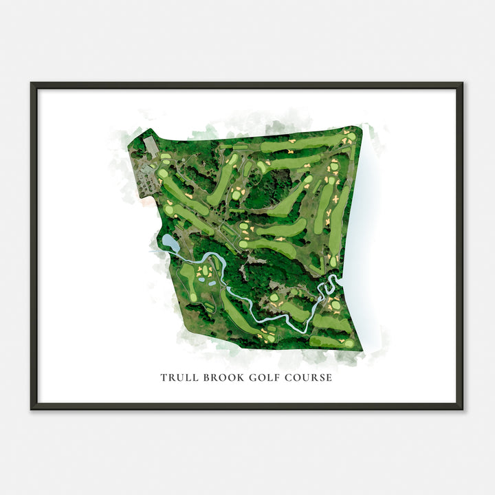 Print of Trull Brook Golf Course Classic Map