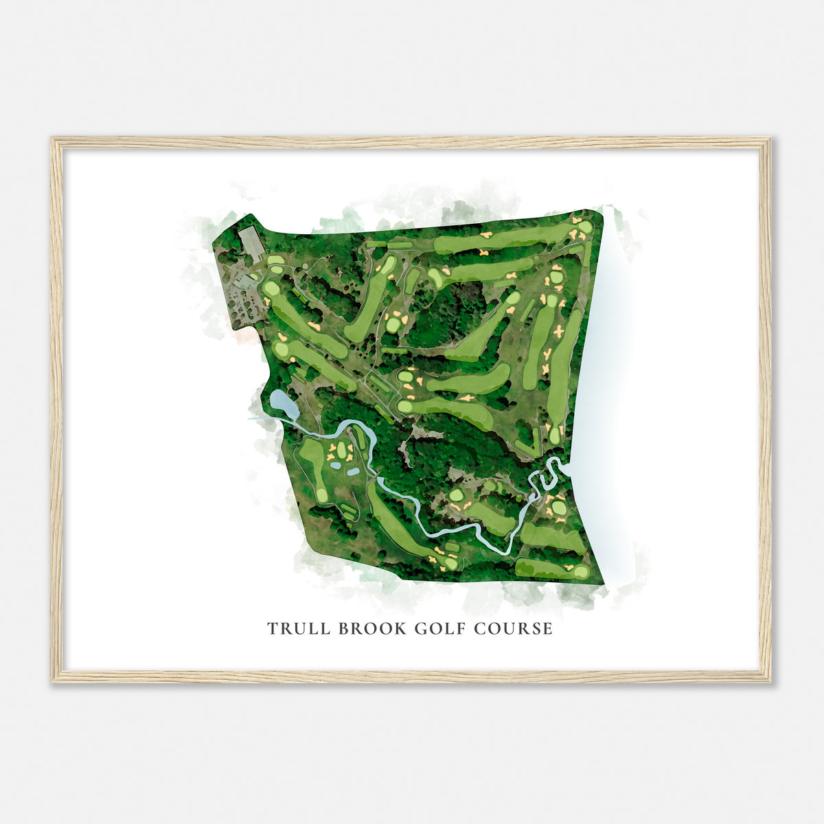 Print of Trull Brook Golf Course Classic Map
