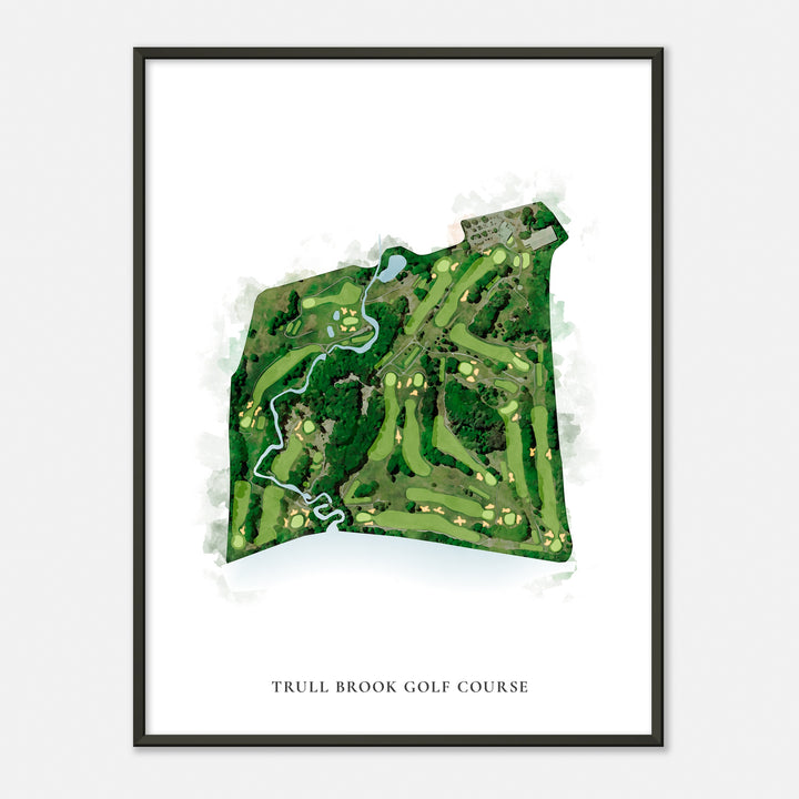 Print of Trull Brook Golf Course Classic Map