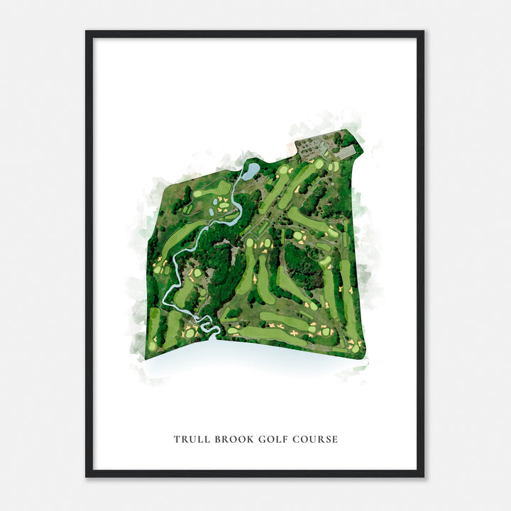 Print of Trull Brook Golf Course Classic Map