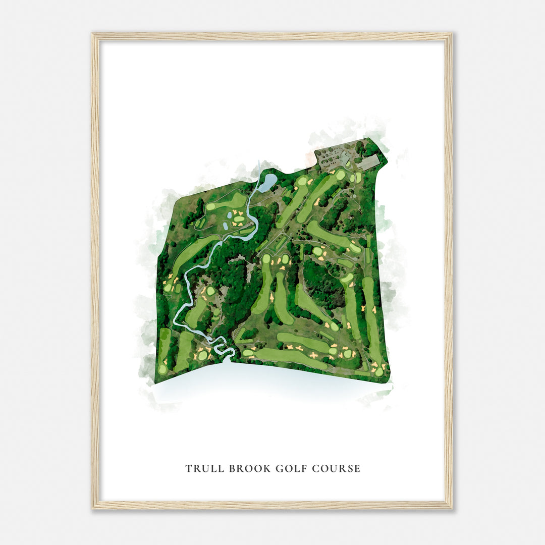 Print of Trull Brook Golf Course Classic Map