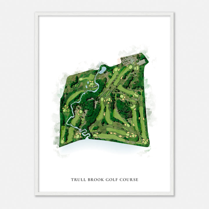 Print of Trull Brook Golf Course Classic Map