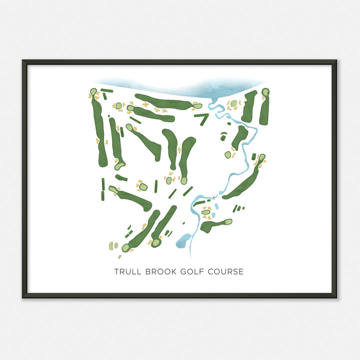 Print of Trull Brook Golf Course Modern Map