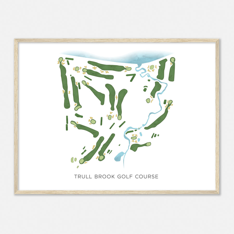 Print of Trull Brook Golf Course Modern Map