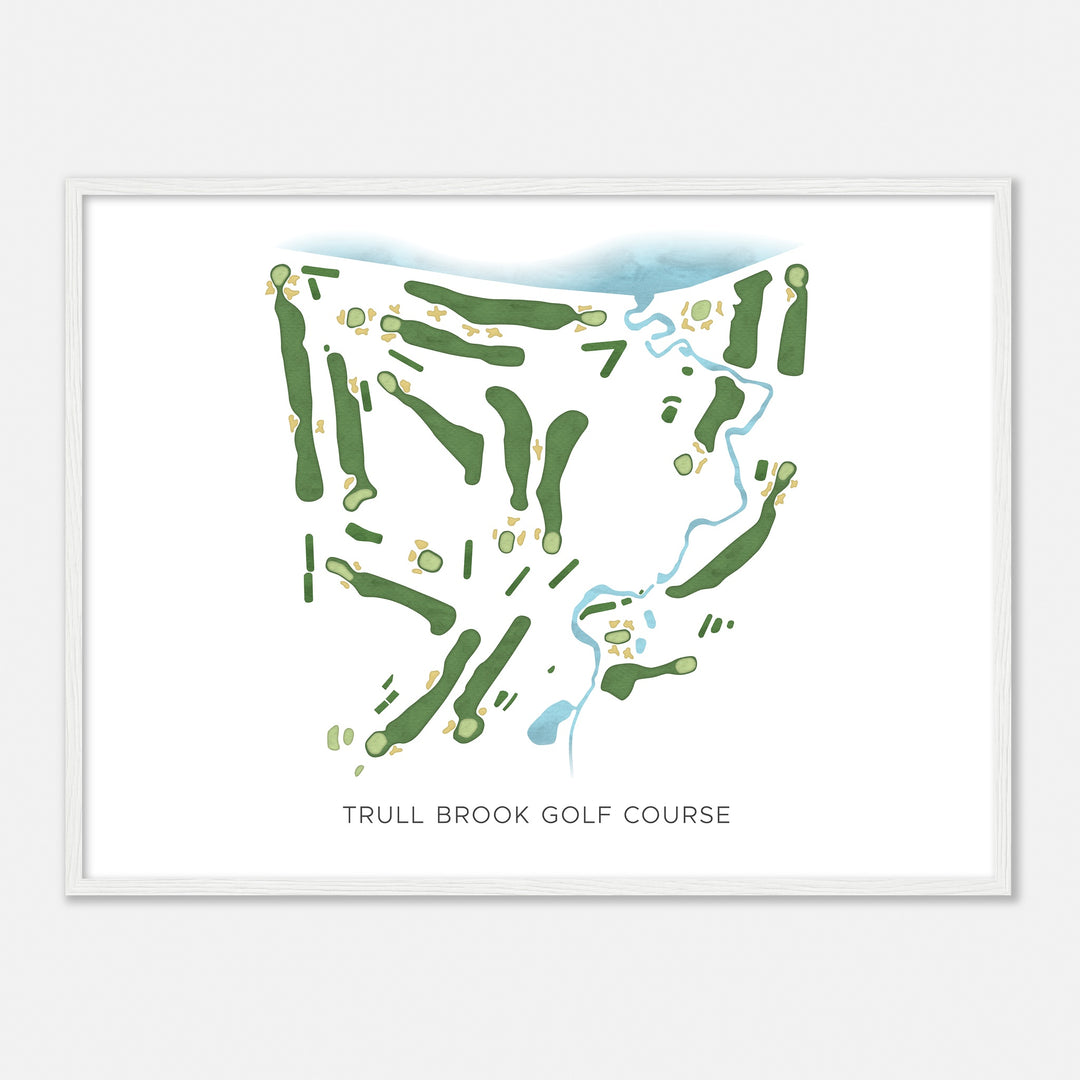 Print of Trull Brook Golf Course Modern Map
