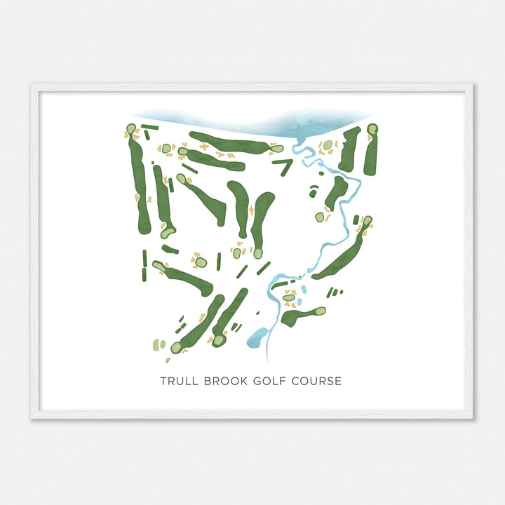 Print of Trull Brook Golf Course Modern Map