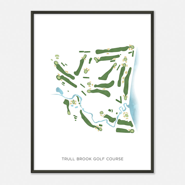 Print of Trull Brook Golf Course Modern Map