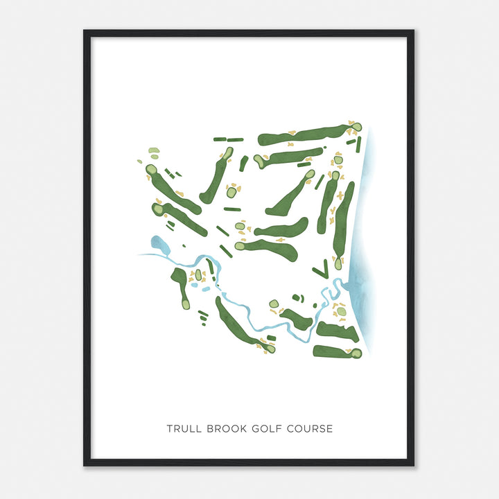 Print of Trull Brook Golf Course Modern Map