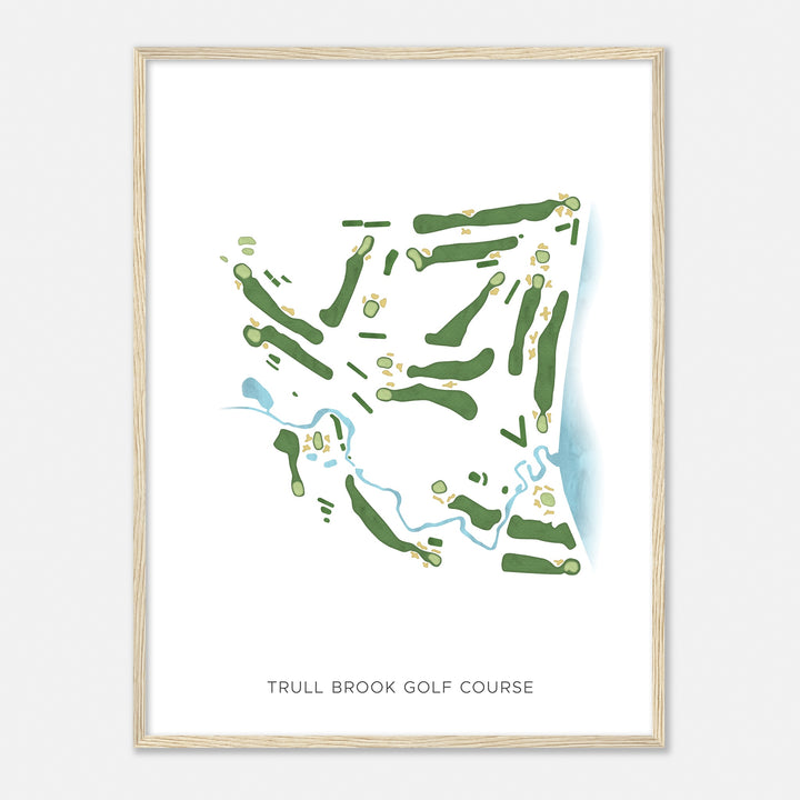 Print of Trull Brook Golf Course Modern Map