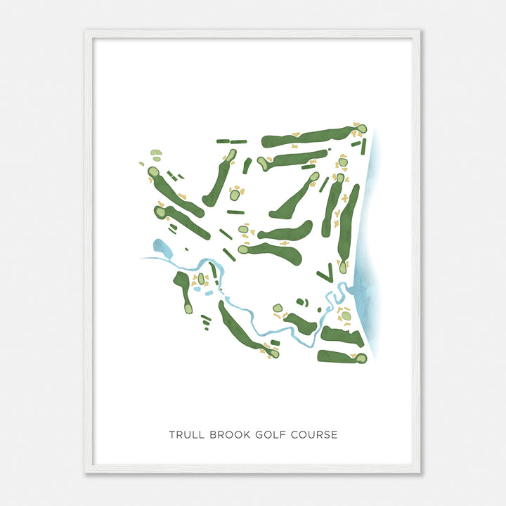 Print of Trull Brook Golf Course Modern Map