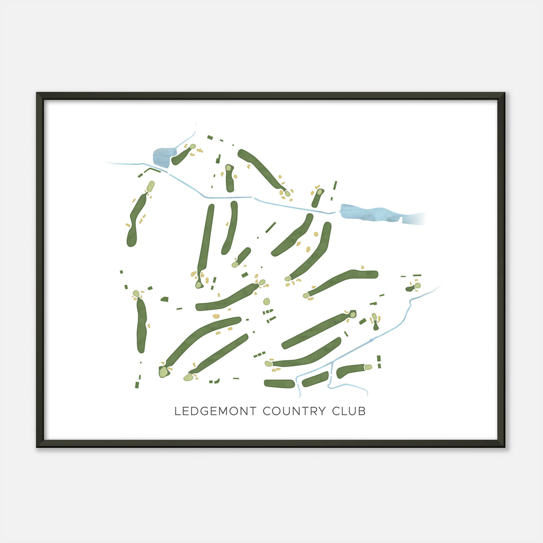 Print of Ledgemont Country Club Modern Map