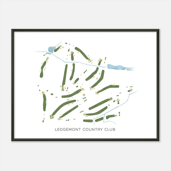 Print of Ledgemont Country Club Modern Map