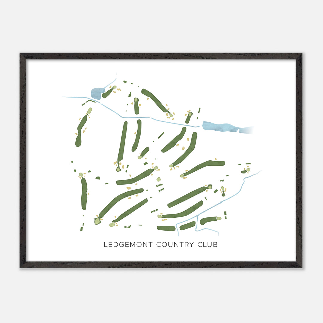 Print of Ledgemont Country Club Modern Map