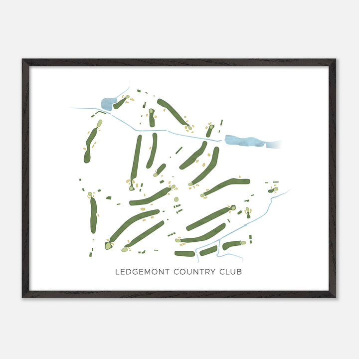 Print of Ledgemont Country Club Modern Map