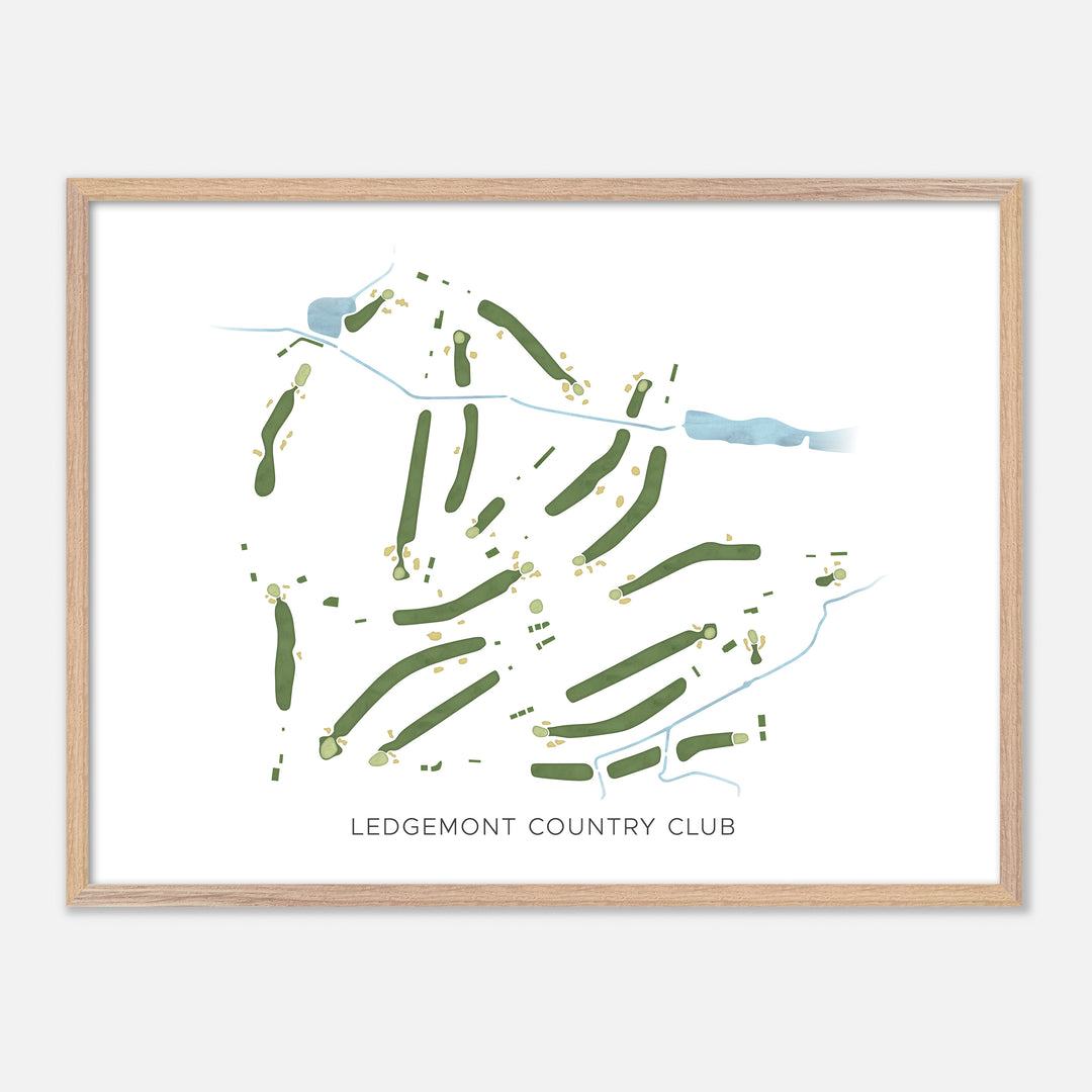 Print of Ledgemont Country Club Modern Map