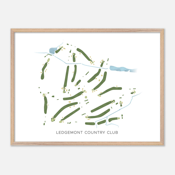 Print of Ledgemont Country Club Modern Map