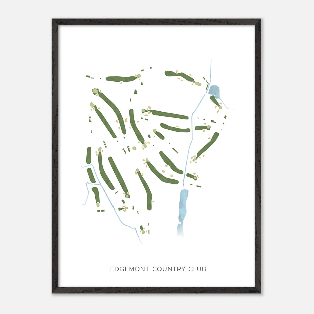 Print of Ledgemont Country Club Modern Map