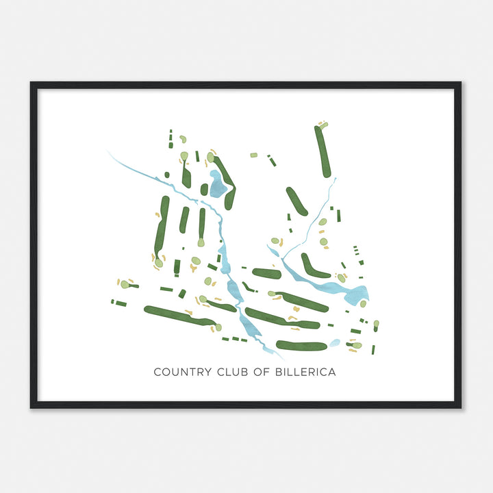 Print of Country Club Of Billerica Modern Map