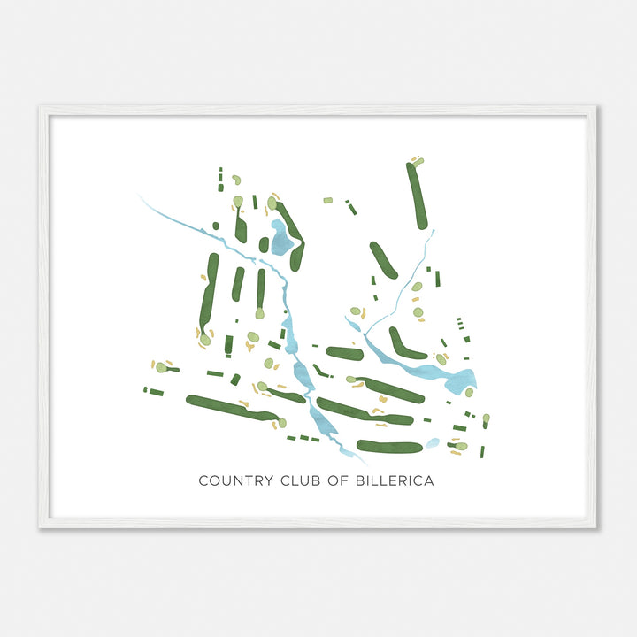 Print of Country Club Of Billerica Modern Map