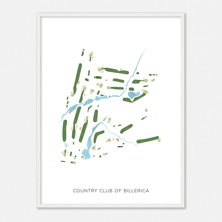 Print of Country Club Of Billerica Modern Map