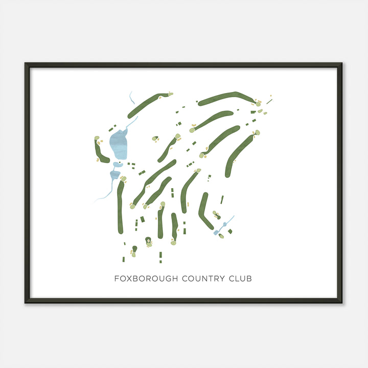 Print of Foxborough Country Club Modern Map