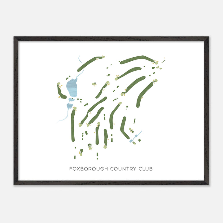 Print of Foxborough Country Club Modern Map