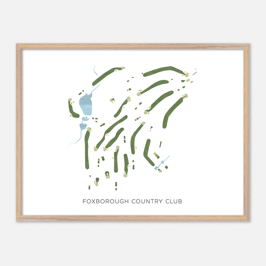 Print of Foxborough Country Club Modern Map