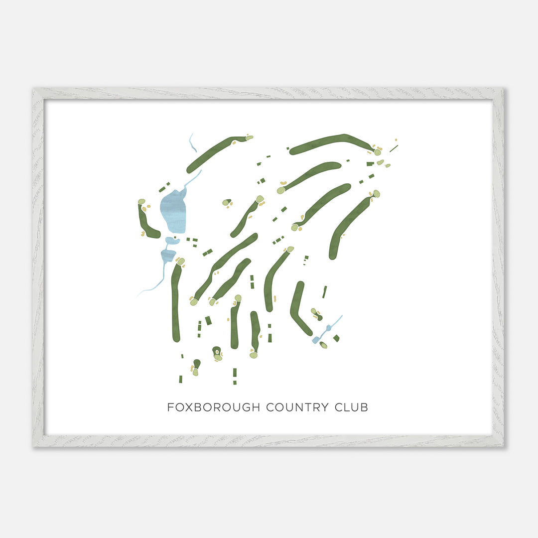 Print of Foxborough Country Club Modern Map