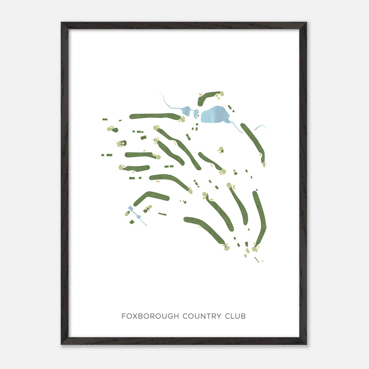 Print of Foxborough Country Club Modern Map