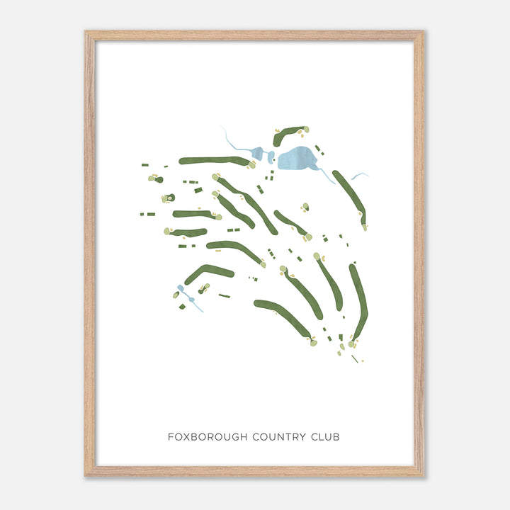 Print of Foxborough Country Club Modern Map
