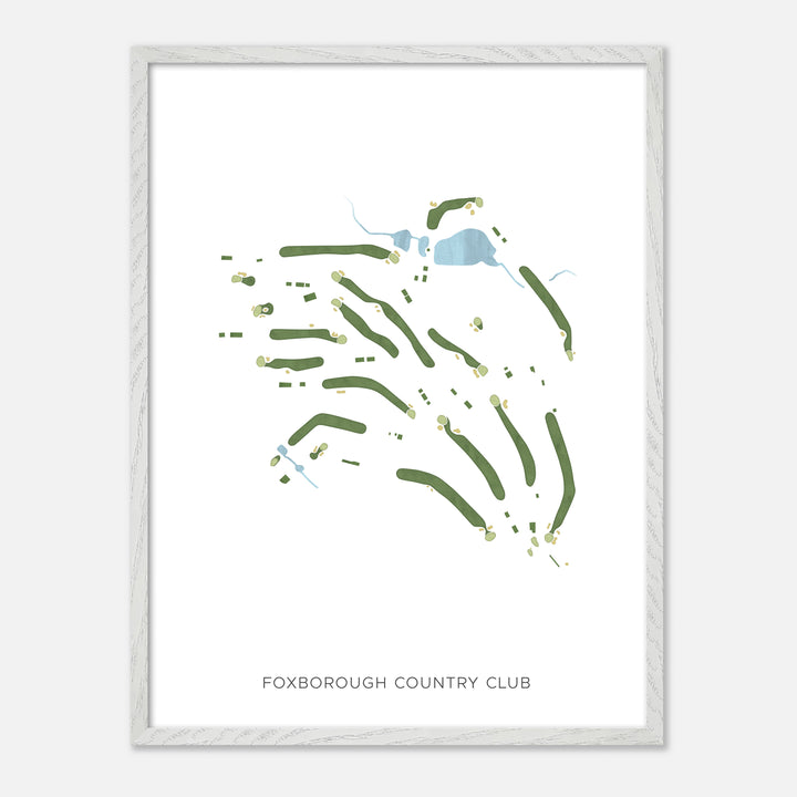 Print of Foxborough Country Club Modern Map