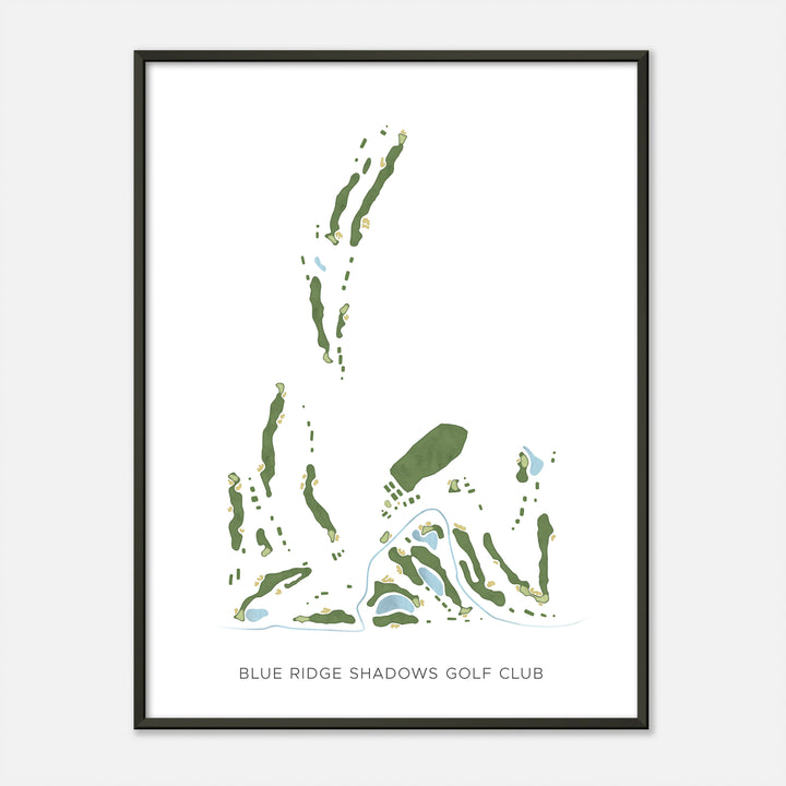 Print of Blue Ridge Shadows Golf Club Modern Map