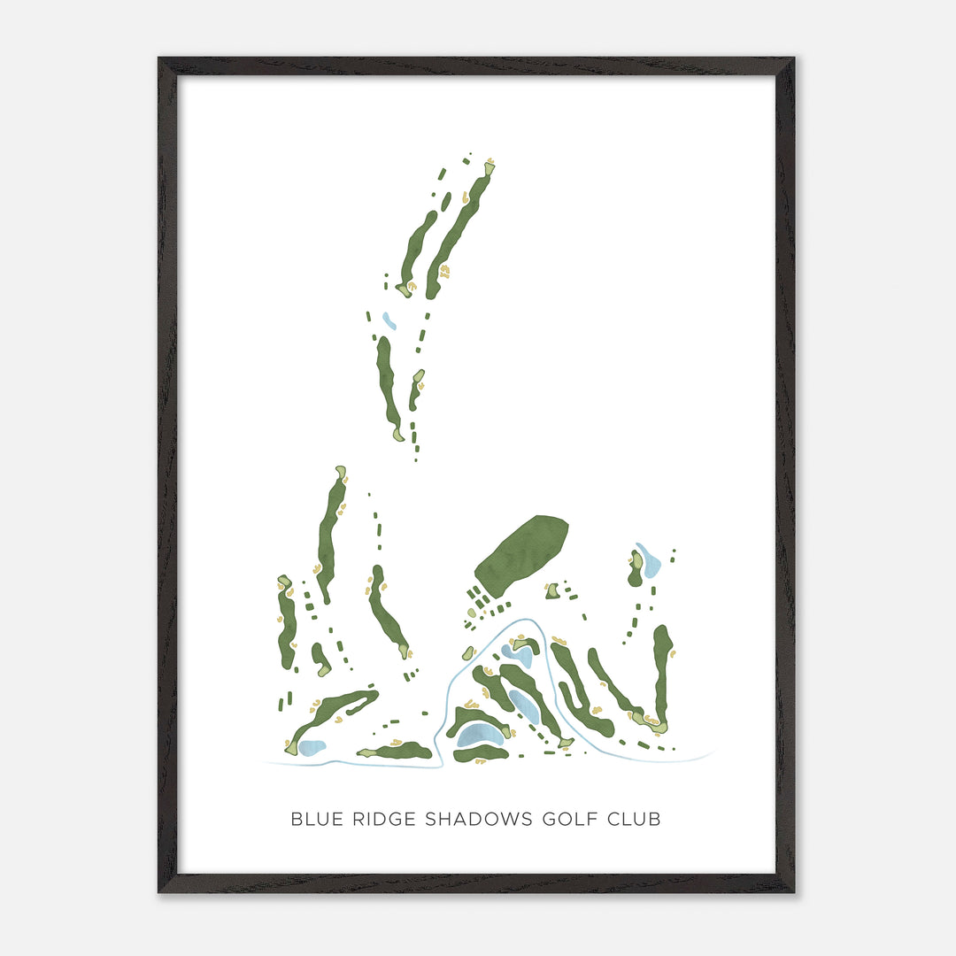 Print of Blue Ridge Shadows Golf Club Modern Map