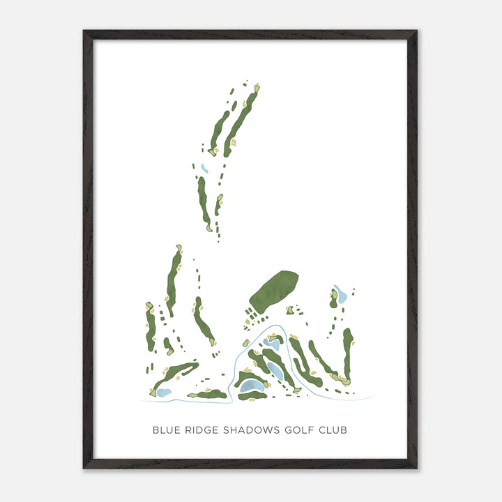 Print of Blue Ridge Shadows Golf Club Modern Map
