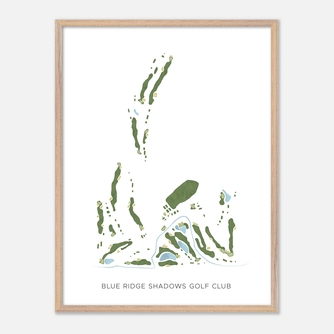 Print of Blue Ridge Shadows Golf Club Modern Map
