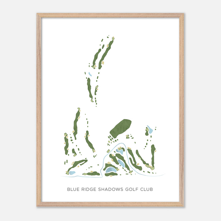 Print of Blue Ridge Shadows Golf Club Modern Map