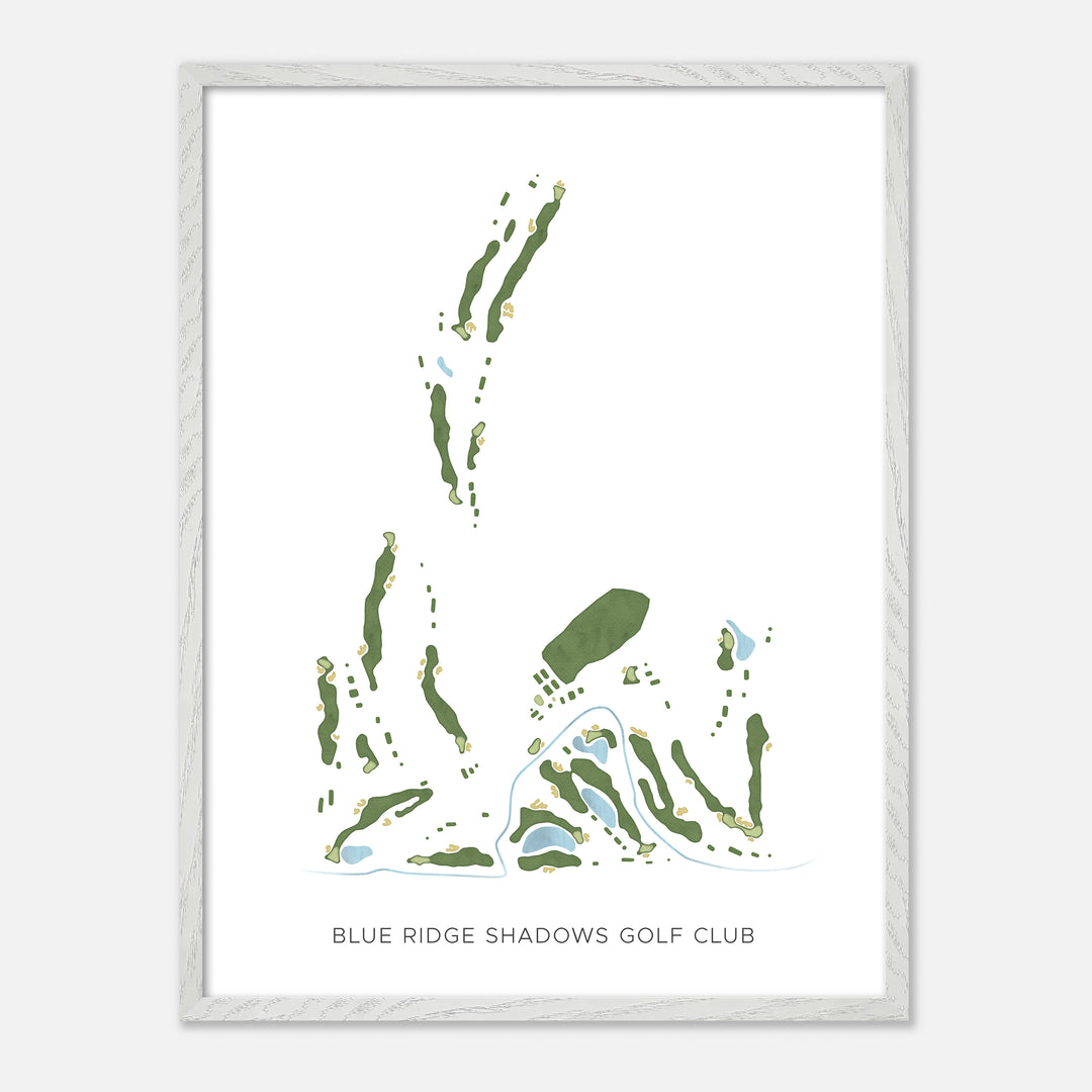 Print of Blue Ridge Shadows Golf Club Modern Map