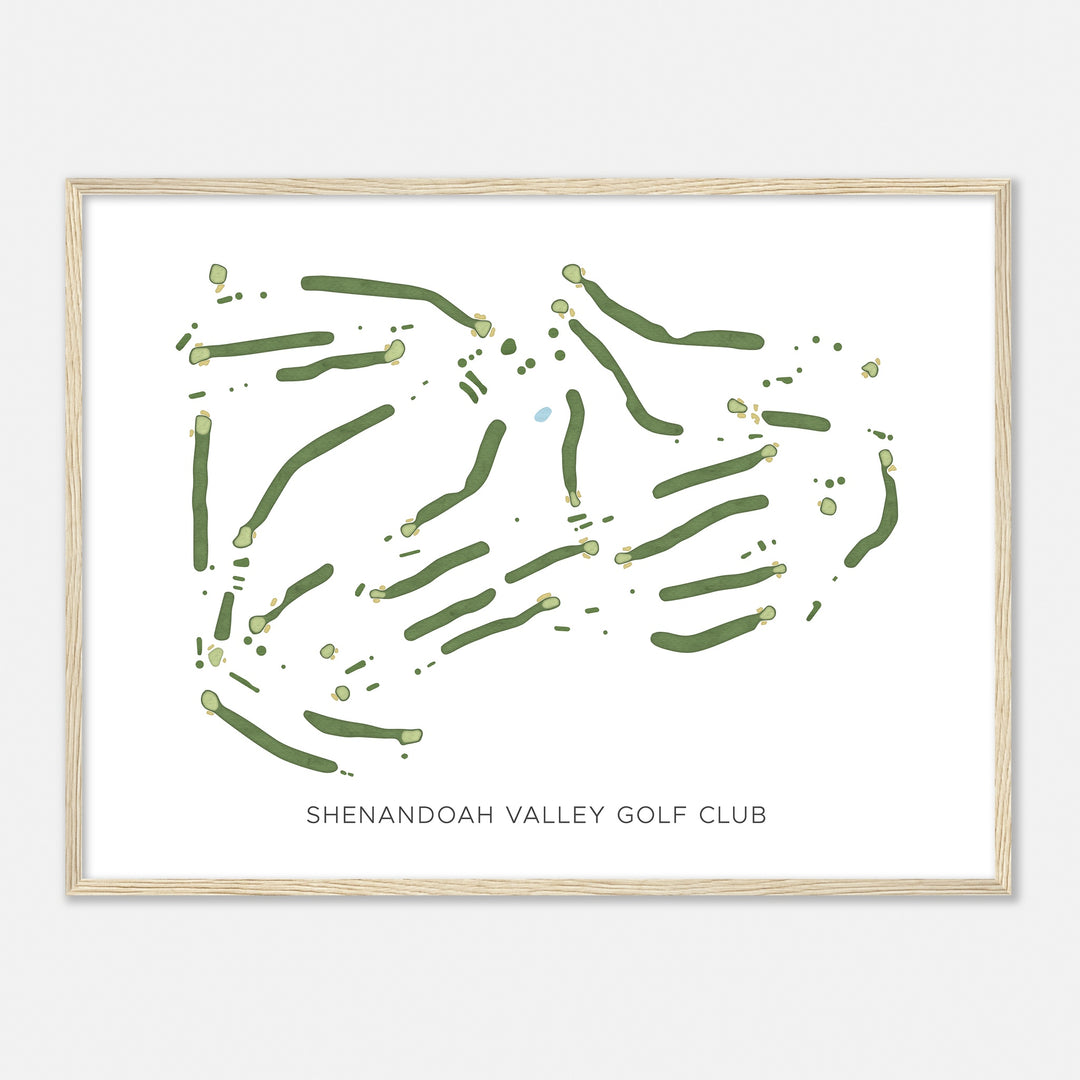 Print of Shenandoah Valley Golf Club Modern Map